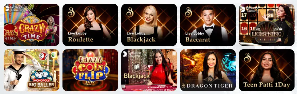 Live casino games BETMASTER CASINO